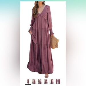 Elegant Mauve Maxi Dress